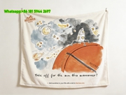 Hermès Inspired Space Rocket Flannel Throw Blanket IMG_5376